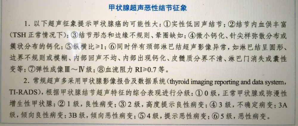 甲状腺超声恶性结节征象