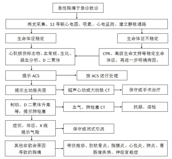 胸痛患者分诊流程图图片